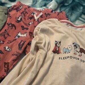 Kids Pajama Set - Cream and Pink